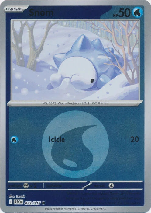Ascended Heroes Snom #052/217 Reverse Holo